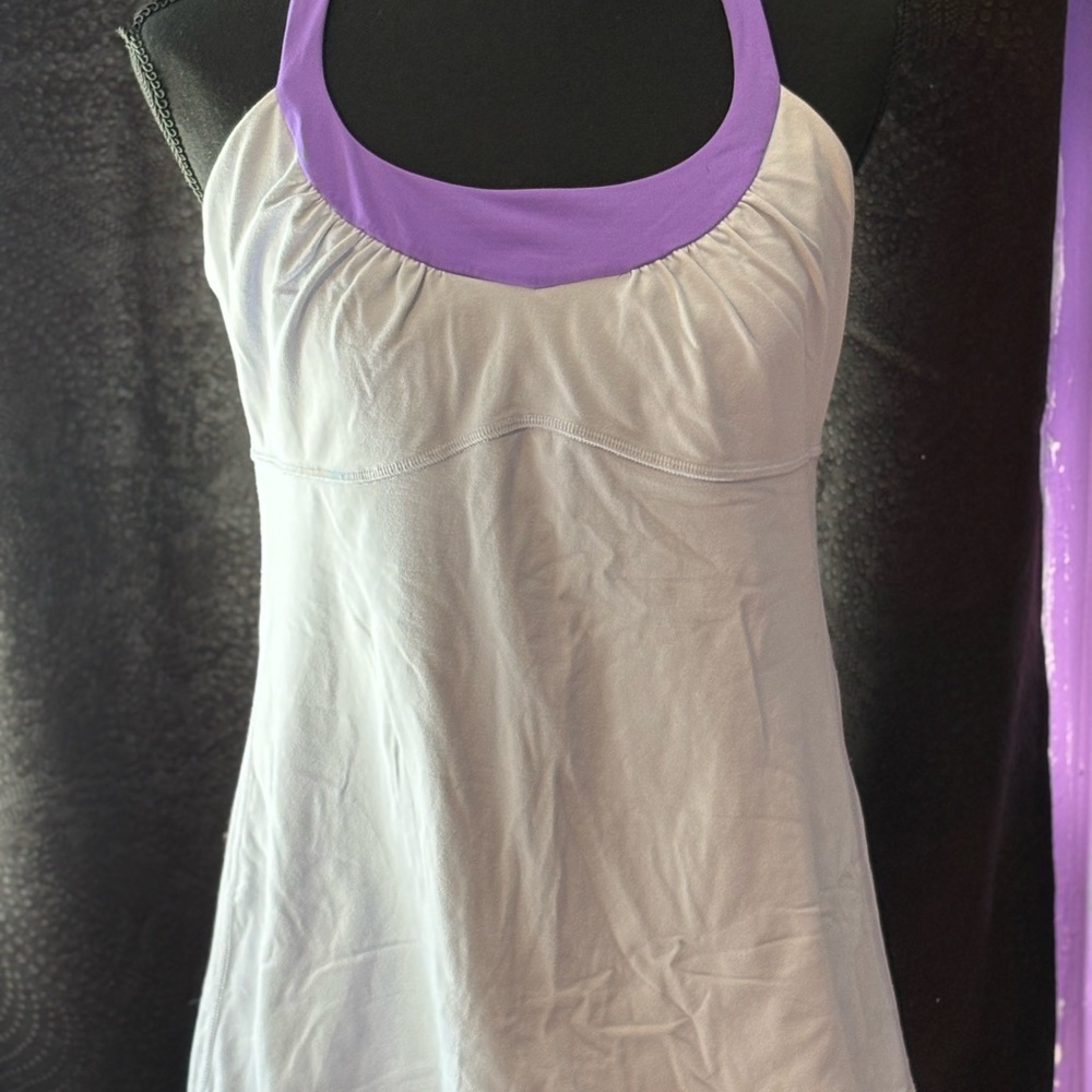 lululemon athletica Purple and White Camisole